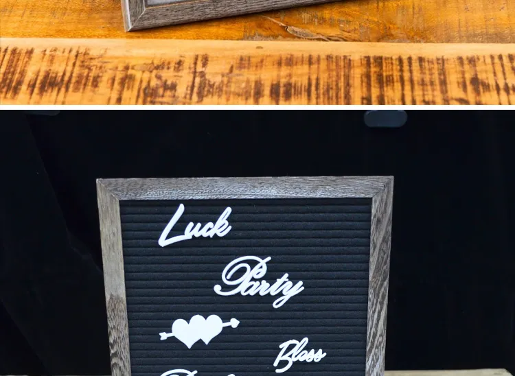 10*10 Double Sided Felt Letter Board with Wood Frame