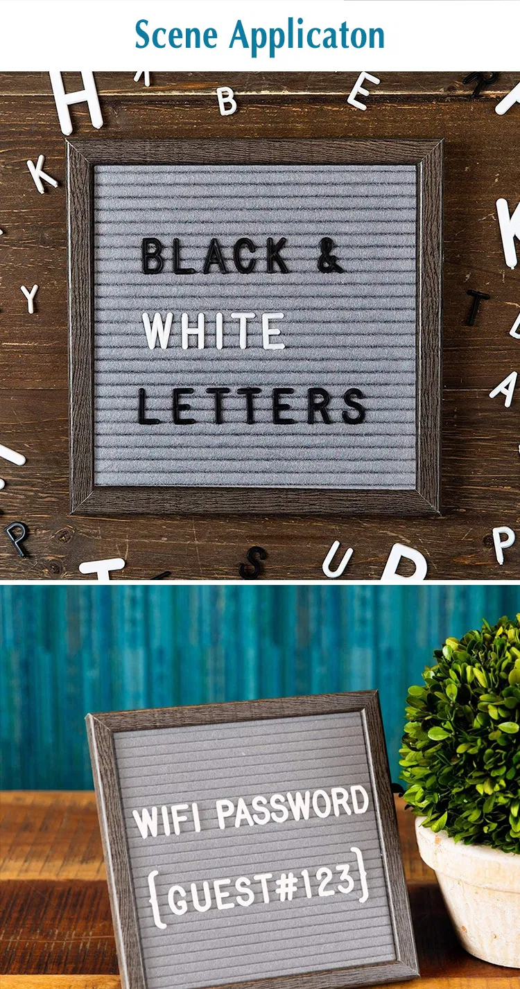 10*10 Double Sided Felt Letter Board with Wood Frame