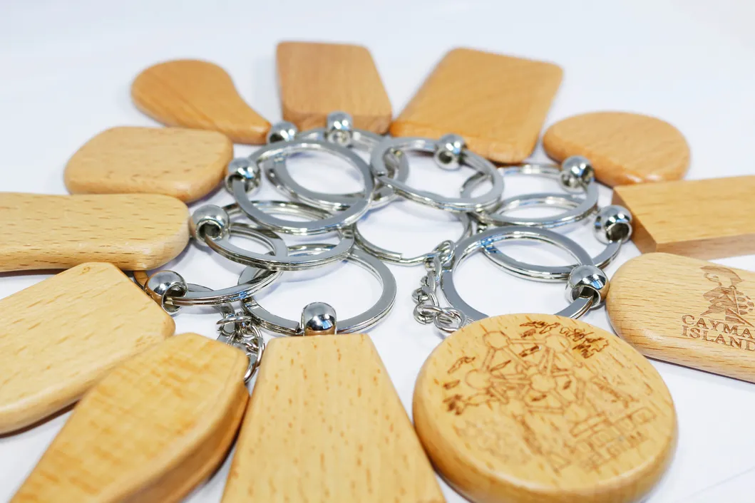 3D Wooden Coffin Shape Funeral Memorial Souvenir Casket Keychain