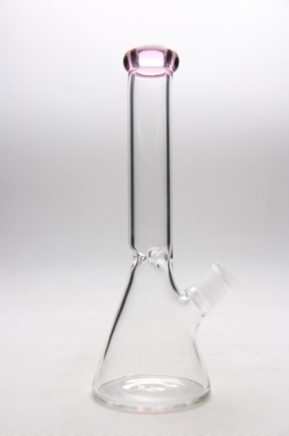 9.8 Inch Beaker Pipe Glass Water Pipe Pink DAB Oil Rig Bubbler Tall Thick Beaker Mini Glass Water Pipe