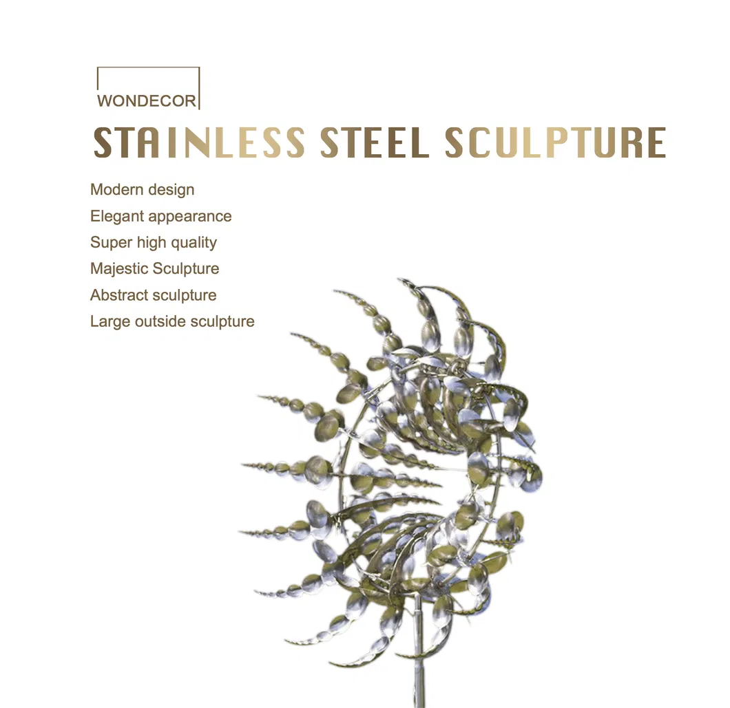 Abstract Outdoor Large Garden Metal Stainless Steel Wind Kinetic Sculpture