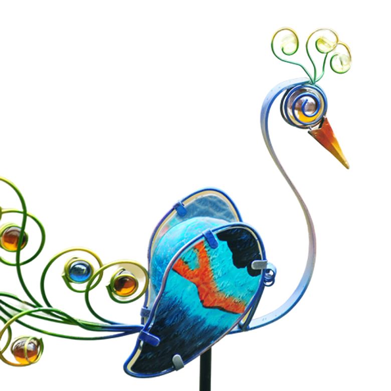 Amazing Art Peacock Garden Stake for Garden Decoration
