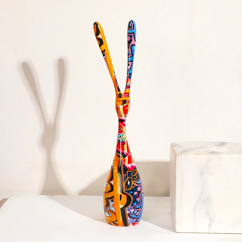 Amazon Stunning Fashion Sell 3D Printing Rabbit Sculpture Figurine for Home Decoration
