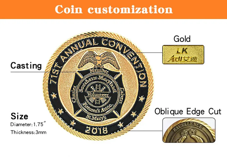 American Custom Military Old Metal Coins Legion Marine Corps Collections Coins