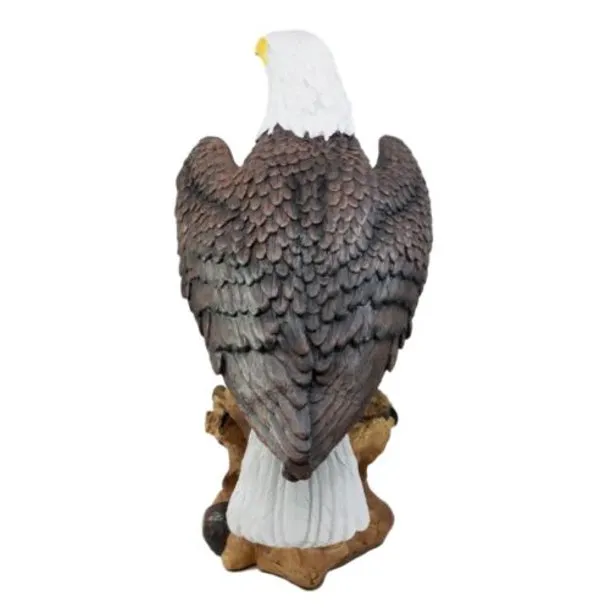 American Pride Bald Eagle Standing on Tree Resin Figurine for Home Decor