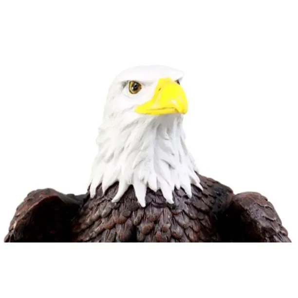 American Pride Bald Eagle Standing on Tree Resin Figurine for Home Decor