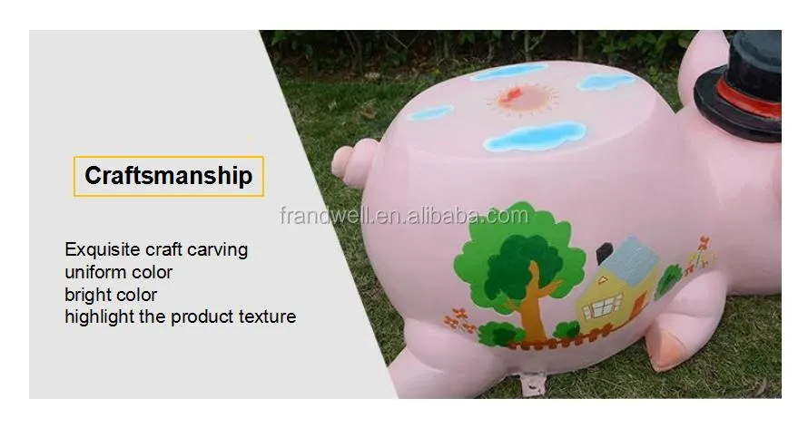 Amusement Park Decoration Life Size Fiberglass Animal Chairs with Factory Price