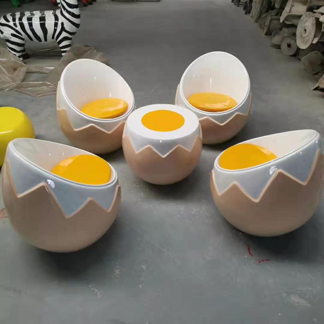 Amusement Park Interactive Prop Fiberglass Resin Cartoon Dinosaur Animals Seating for Outdoor Decoration