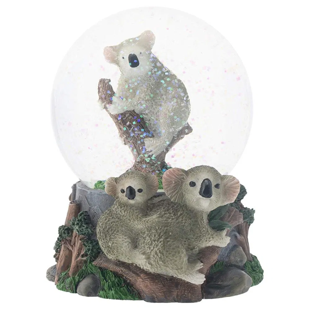 Australia 45/60mm Mommy Koala Joey Baby Figurine Souvenir Snow Globe
