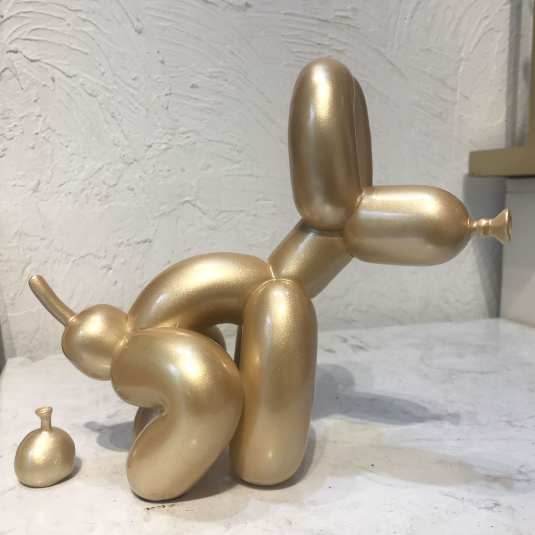 Balloon Dog Shit Steel Painted Sculpture Gifts Crafts Home Decor
