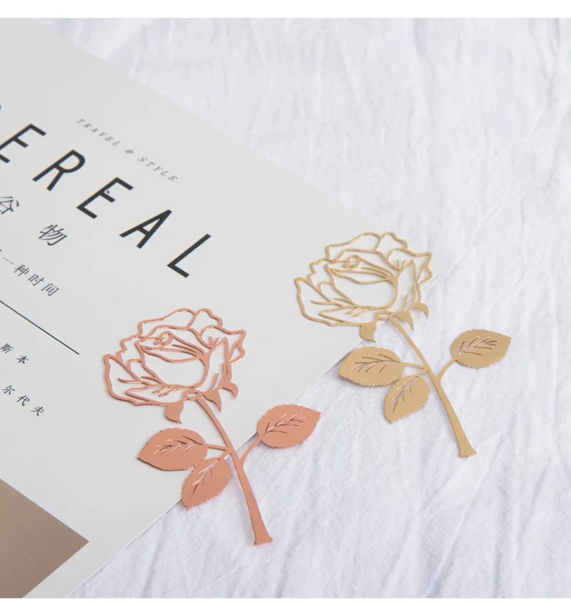 Best Selling Red Rose Metal Bookmark