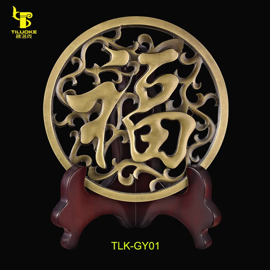 Brass Sculpture Plates Ornaments Luxury Home Decor