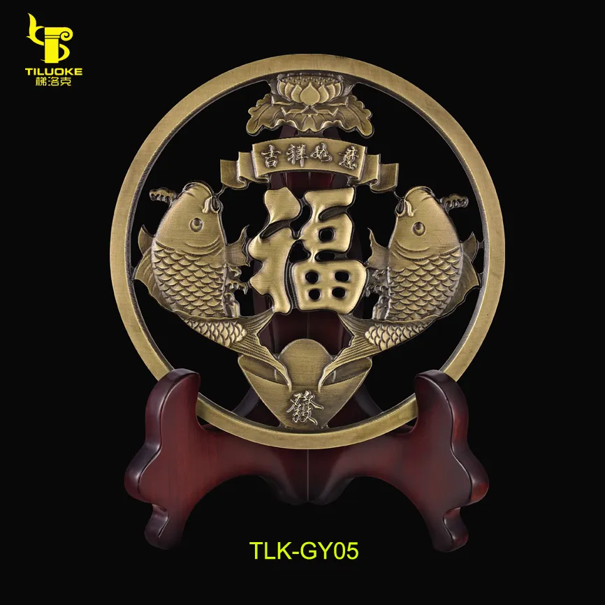 Brass Sculpture Plates Ornaments Luxury Home Decor