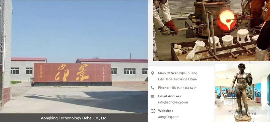 Bronze Deer Couple Sculptures Stand on The Lawn for Park Decoration