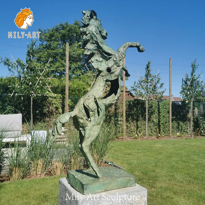 Cast Bronze Running Hollow Horse Abstract sculpture Statue