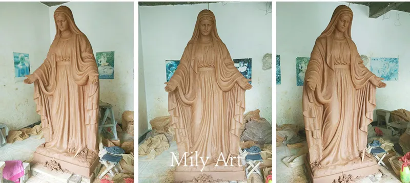 Catholic Religious Antique Virgin Mary Bronze Religious Statue