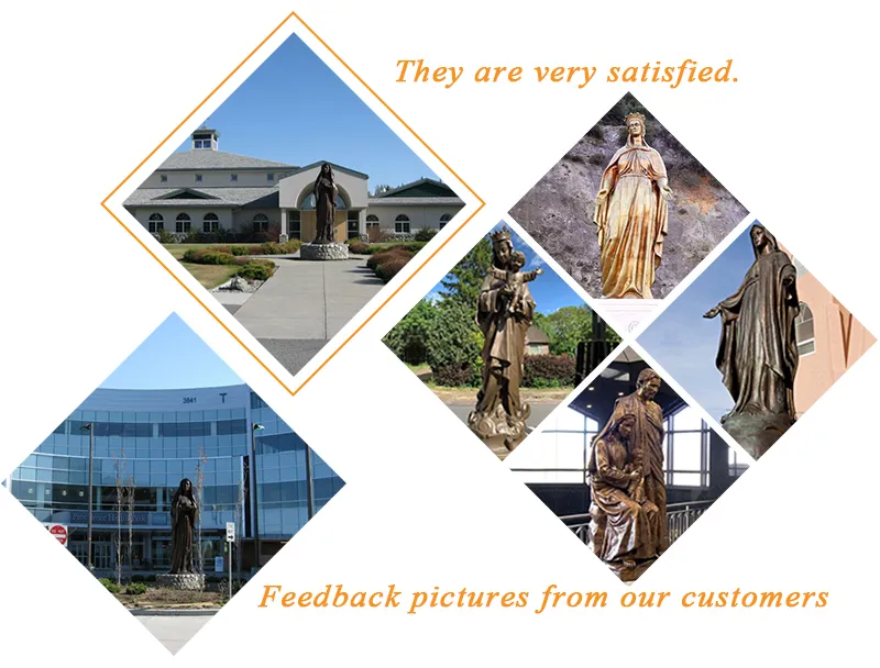 Catholic Religious Antique Virgin Mary Bronze Religious Statue