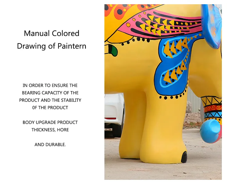 China Factory Price Lifelike Elephant Fiberglass Animal for Zoo Park Decoration