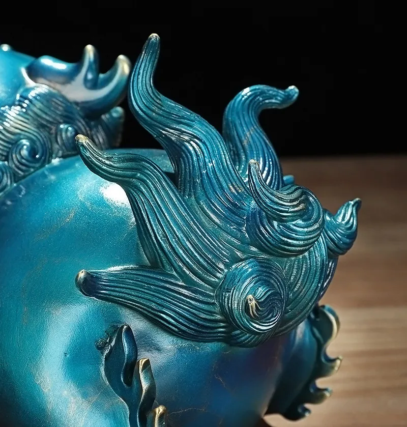 Chinese Ancient Beast Flying Pixiu Ornaments Copper Animal Figurines Fengshui Statue