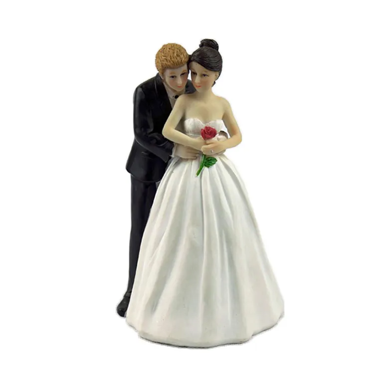 Collectibles Caucasian Groom Holding African American Bride Interracial Figurine Wedding Cake Topper