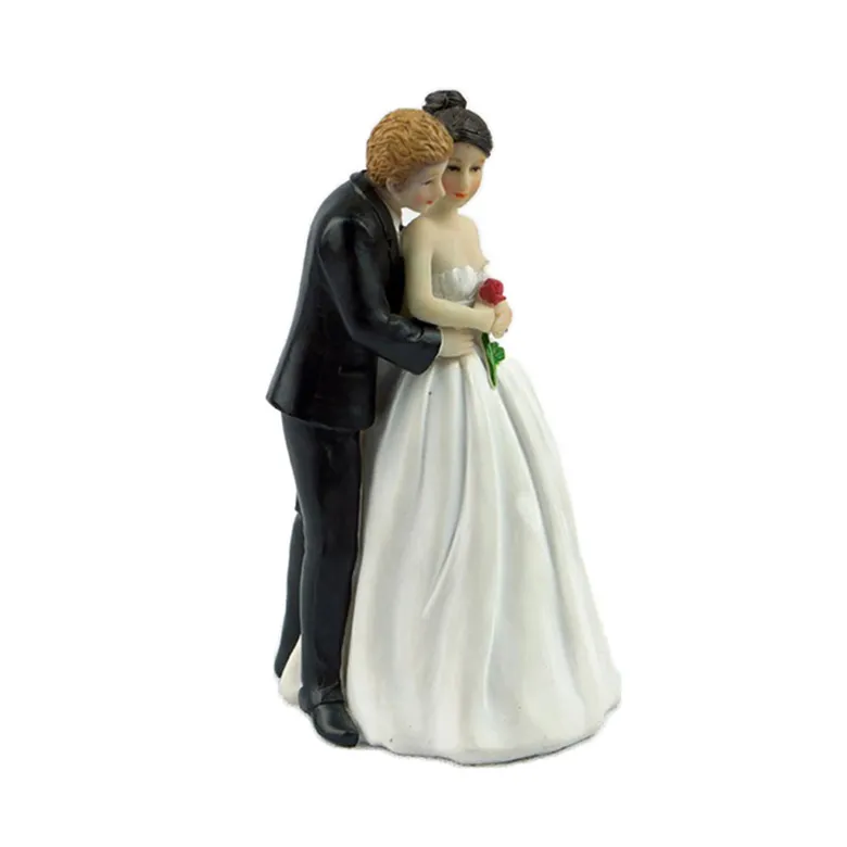 Collectibles Caucasian Groom Holding African American Bride Interracial Figurine Wedding Cake Topper