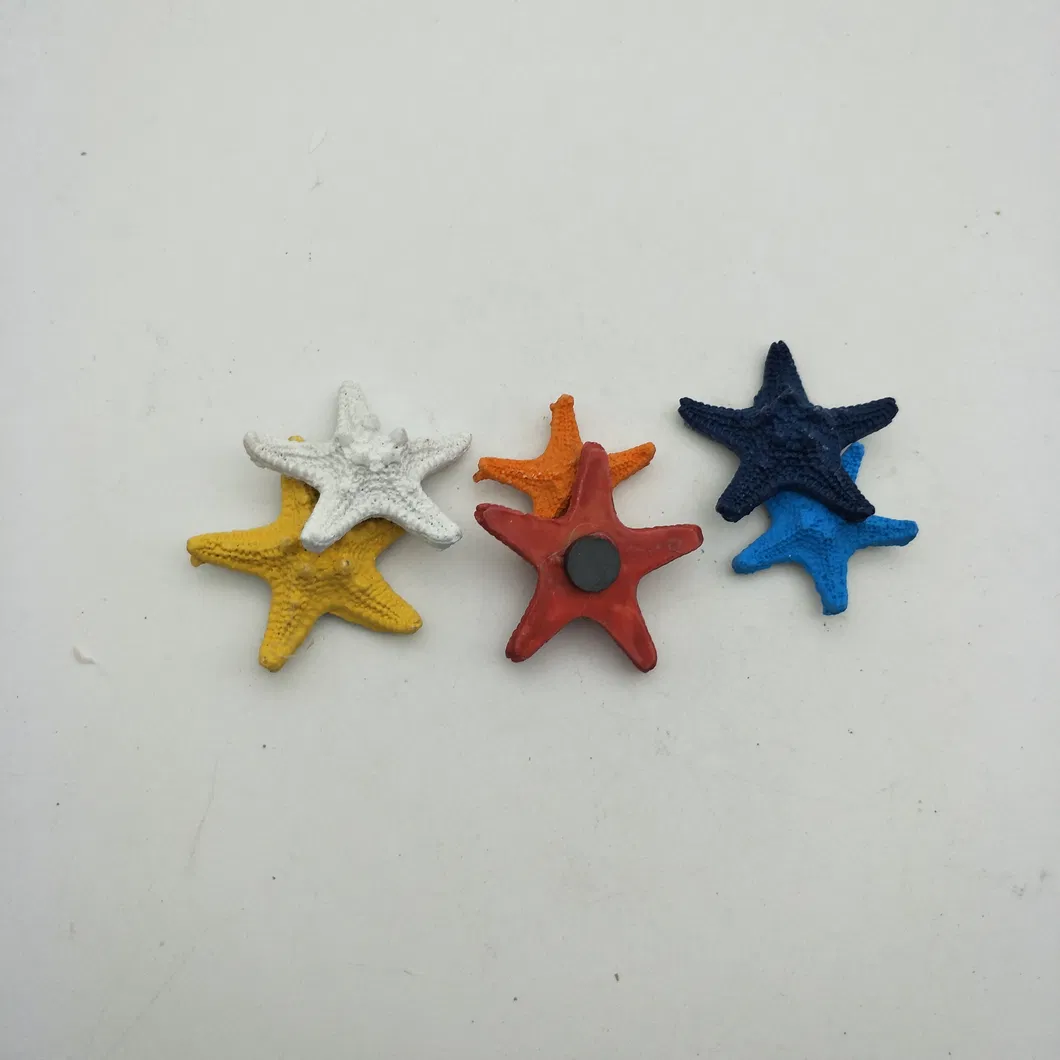 Colored Starfish Shaped Fridge Magnet