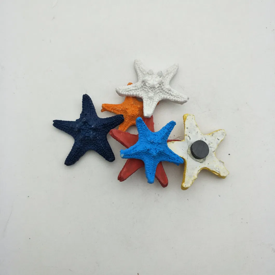 Colored Starfish Shaped Fridge Magnet