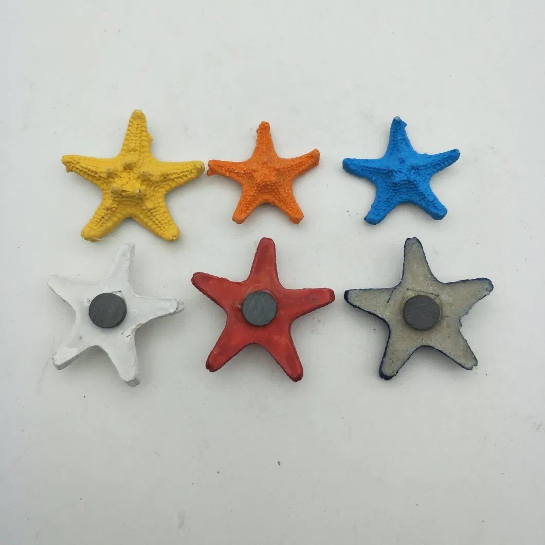 Colored Starfish Shaped Fridge Magnet