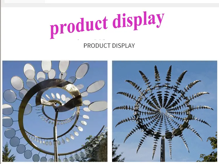 Colorful Kinetic Wind Spinners Sculptures for Outdoor Yard Decorations