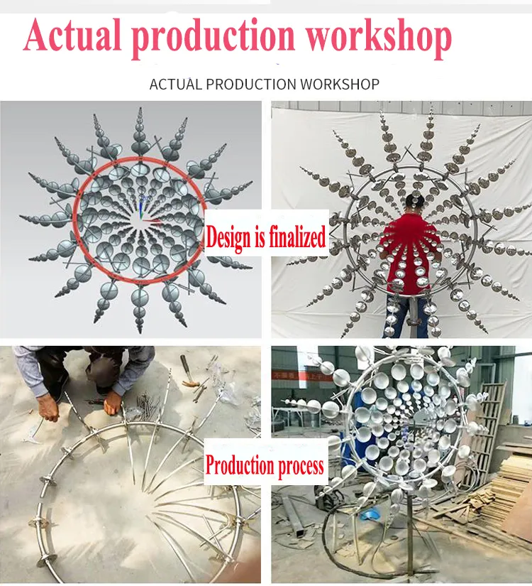 Colorful Kinetic Wind Spinners Sculptures for Outdoor Yard Decorations