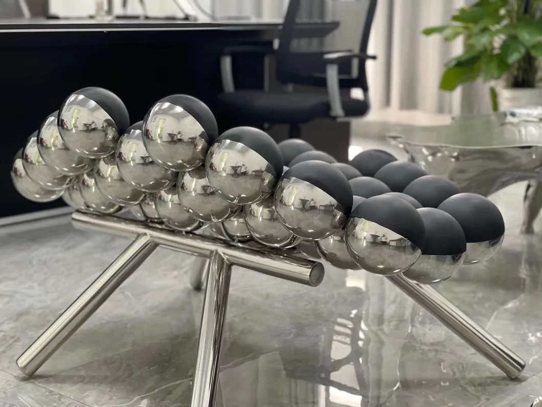 Contemporary Modern Indoor Art Furniture Bubble Sphere Chair Stainless Steel Sofa Ball Sculpture
