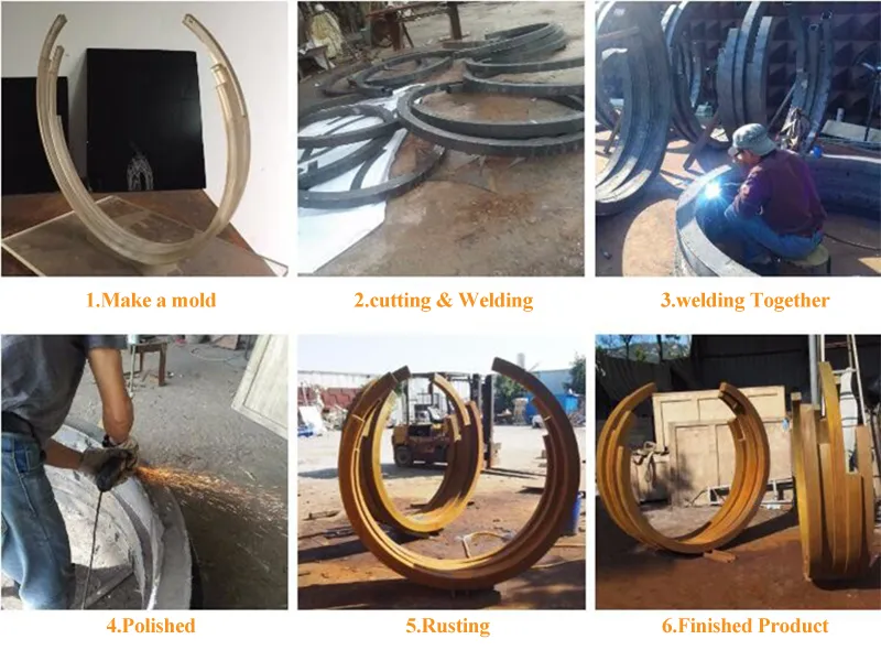 Creative Design Hollow Art Figure Sculpture Stainless Steel Statue