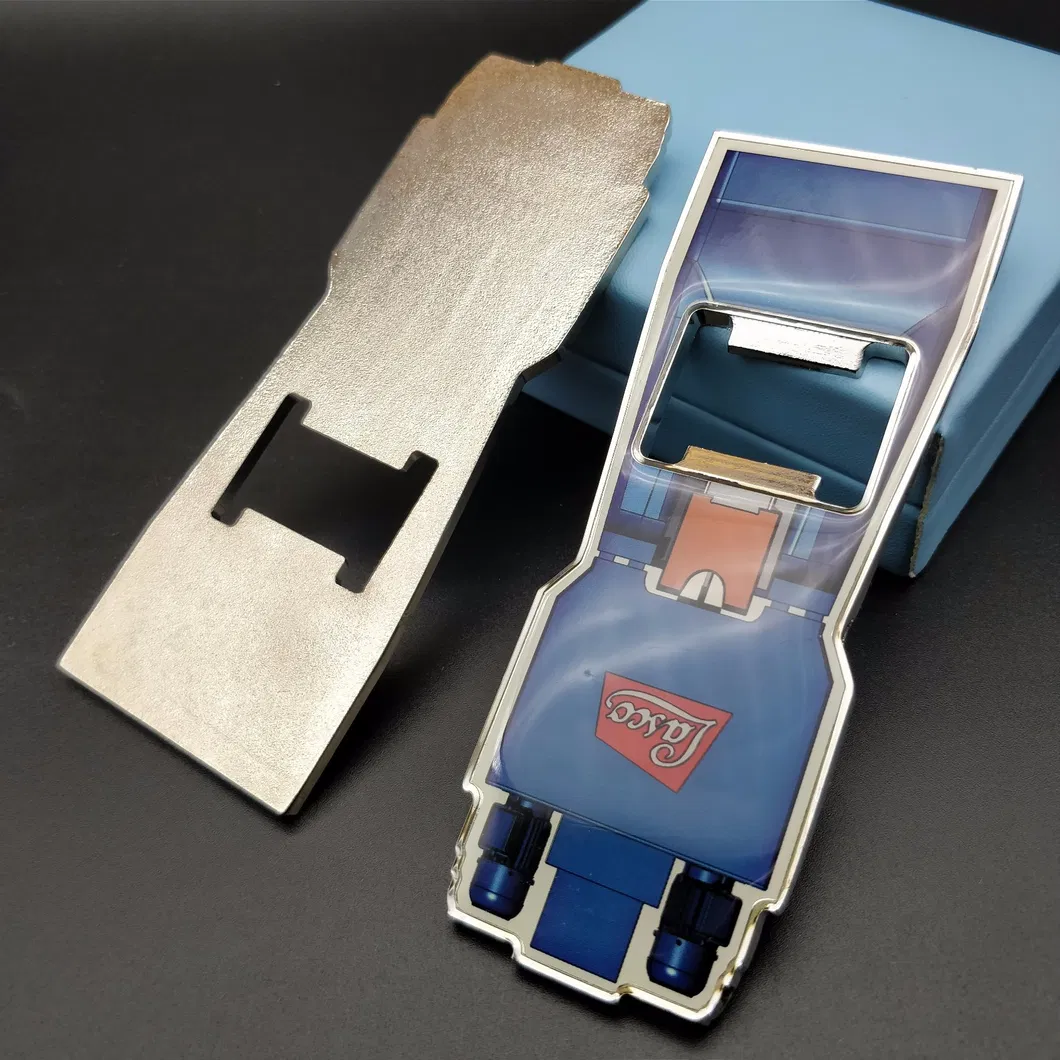 Custom 3D Relief Effect Round Zinc Alloy Metal Beer Bottle Opener