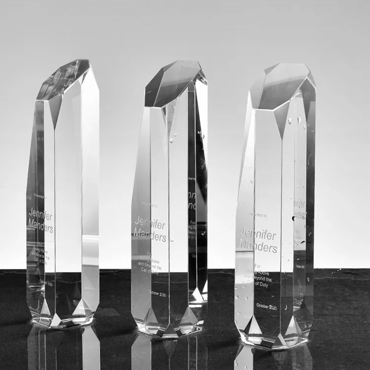 Custom Crystal Blank Cube Laser Engraved Craft Clear K9 Blank 3D Crystal Block Awards