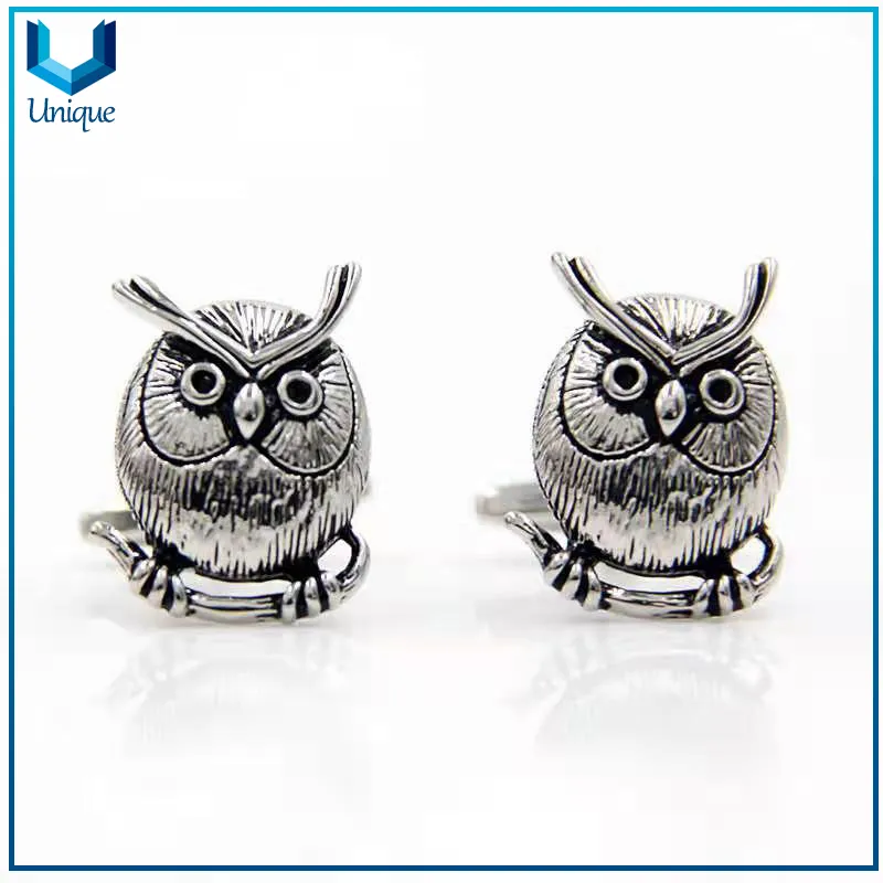 Custom Fashion Teddy Bear Cufflink, Crystal Decorated Cufflink, Custom Design Metal Cufflink for Gifts