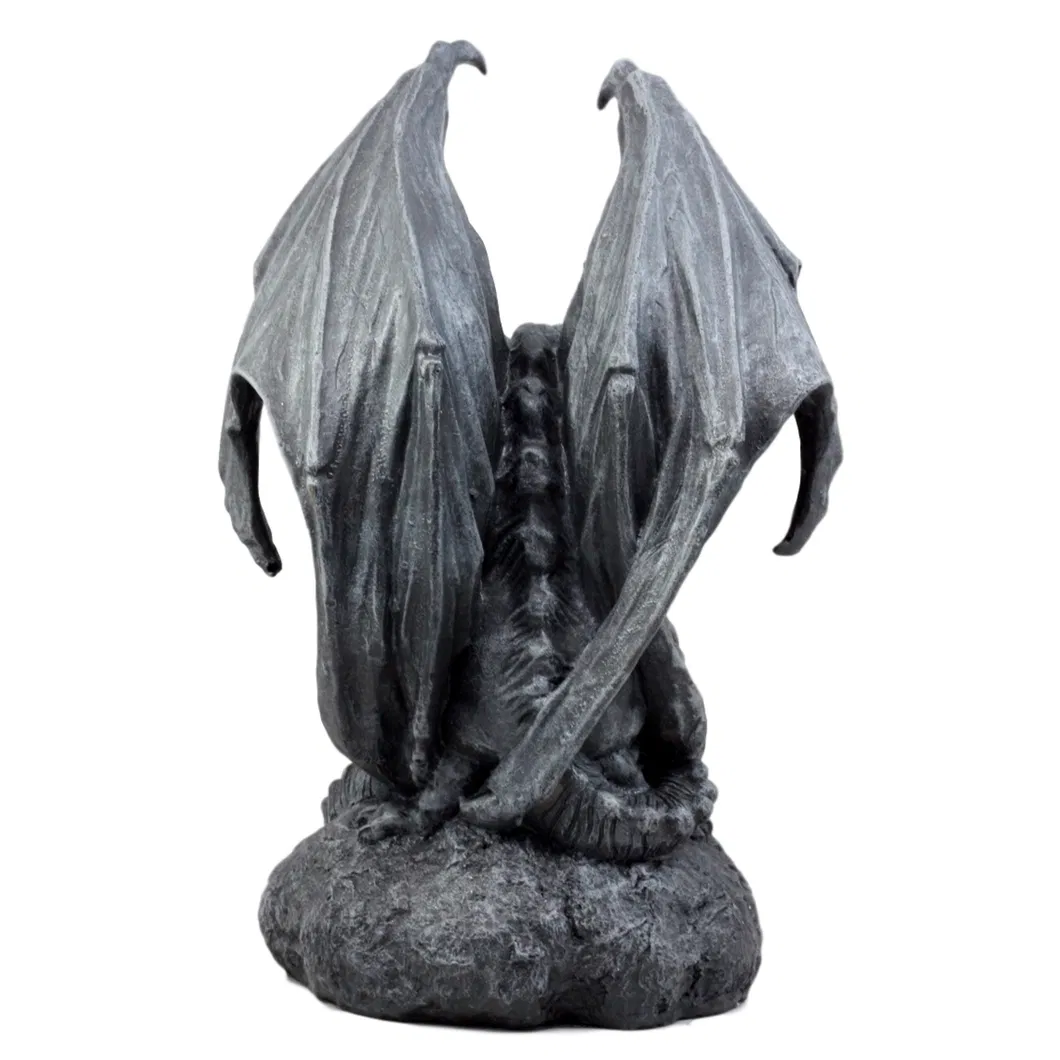 Custom Large Cathedral Guardian Crouching Winged Gargoyle Statue for Home Decoration