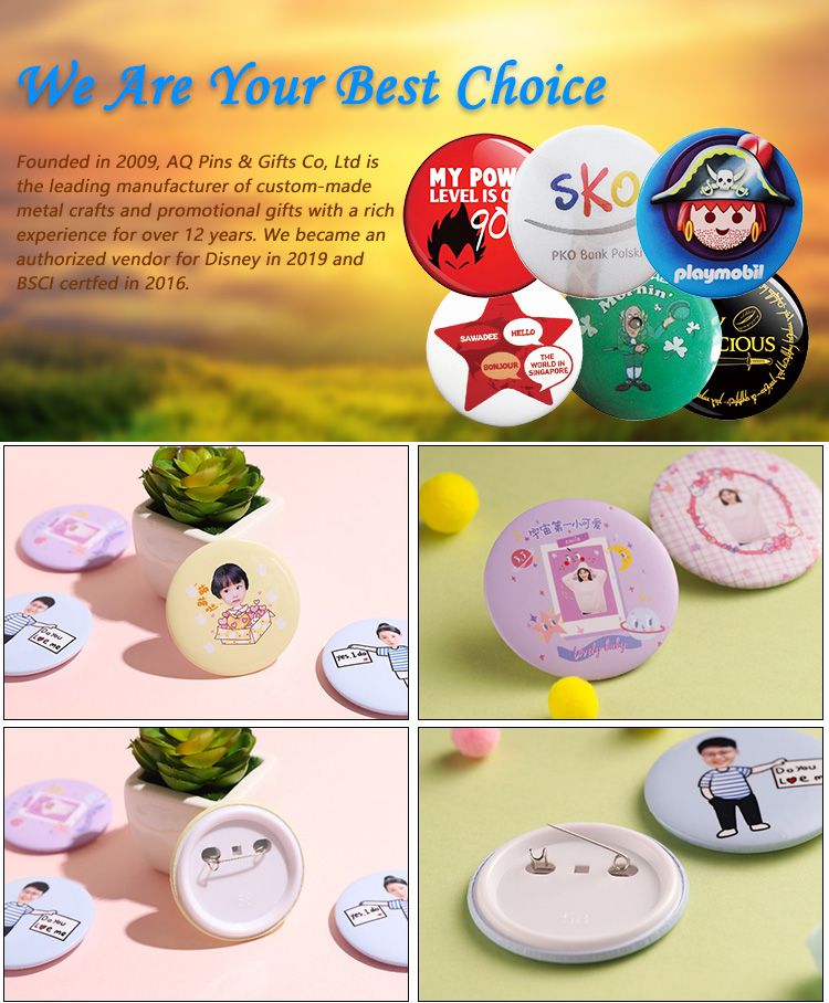 Custom Logo Pin Maker Kit Machine Keychain Parts Clear Press Assorted Acrylic Assortment Blanks Backs Bulk Button Tin Badge