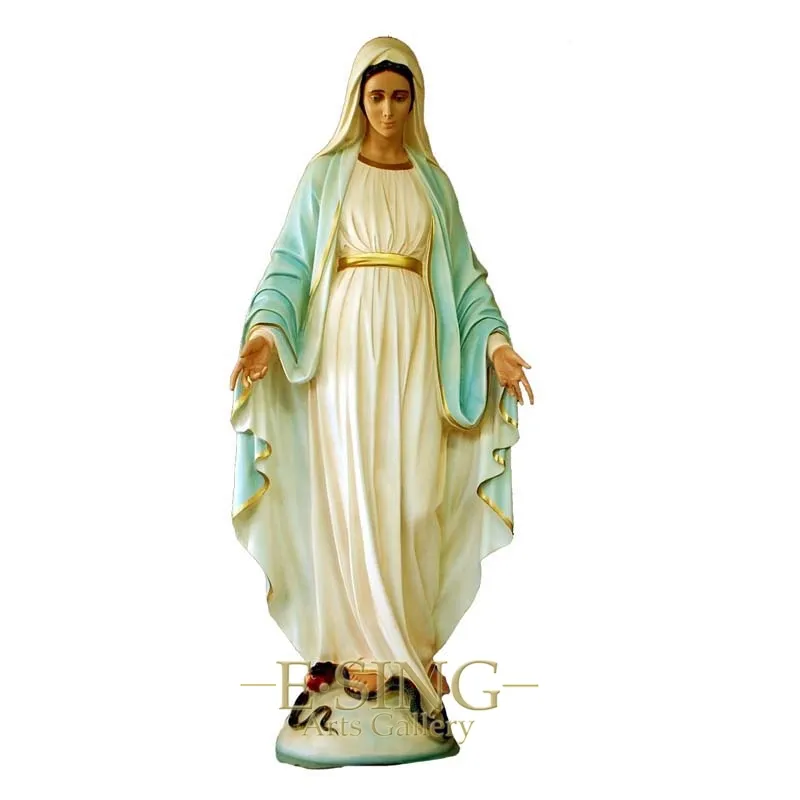 Custom Made Fiberglass Religion Statue Resin Virgin Maria Statue