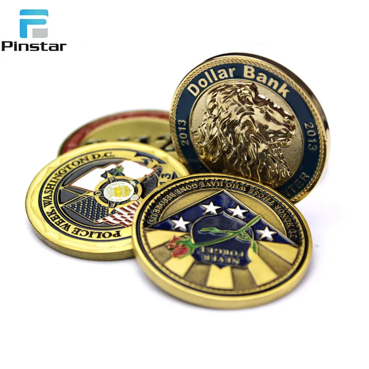 Custom Made Soft Enamel Antique Gold Plating Maple Leaf Replica Coin