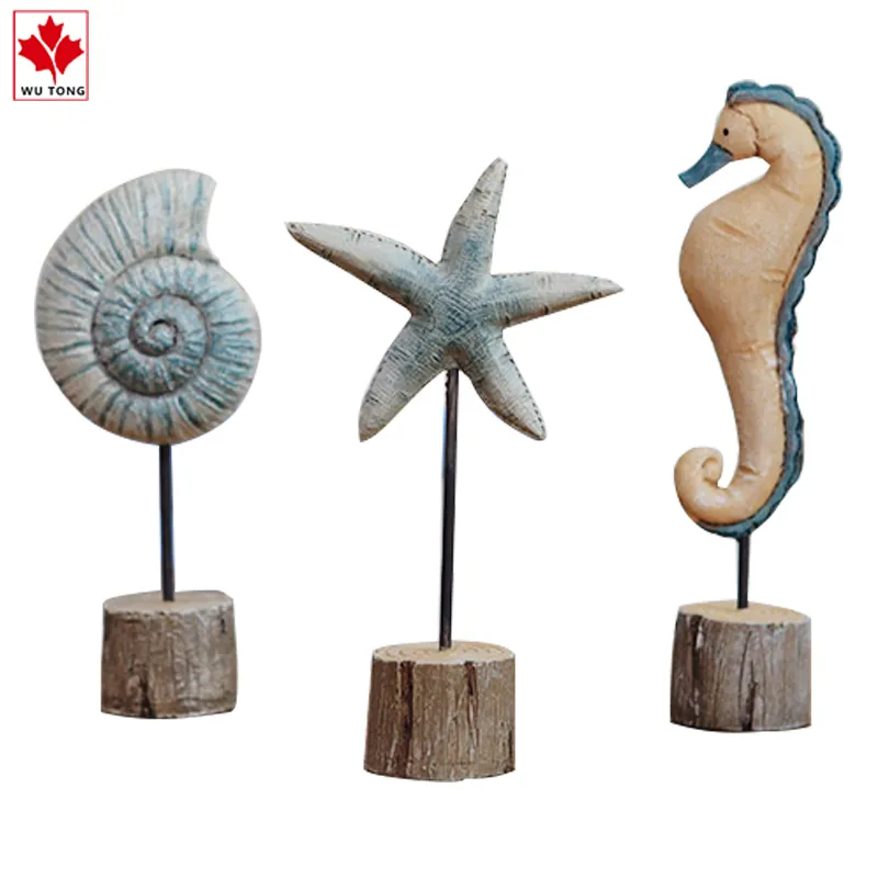 Custom Mediterranean Sea Decorated with Resin Starfish Seahorse Conch