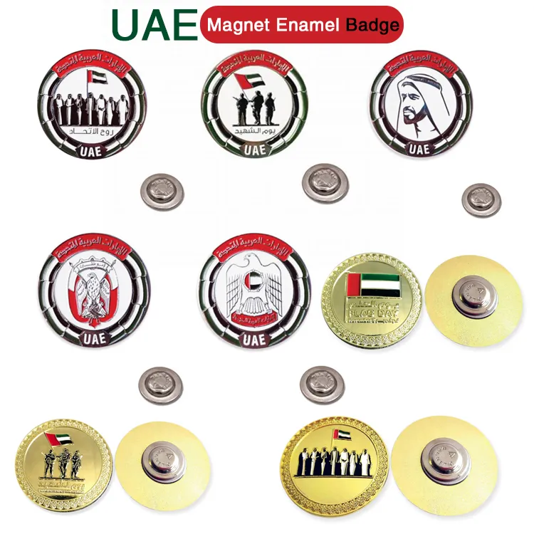 Custom Red UAE F3 logo Car Badges Car Emblem Decoration With Screw National Day Souvenir