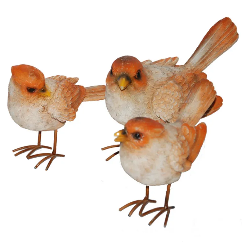 Custom Size Wholesale Polyresin Bird Figurines Animal for Gift Home Office Decor