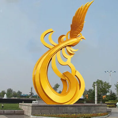Customized Creative Metal Stainless Steel City Landscape Sculpture