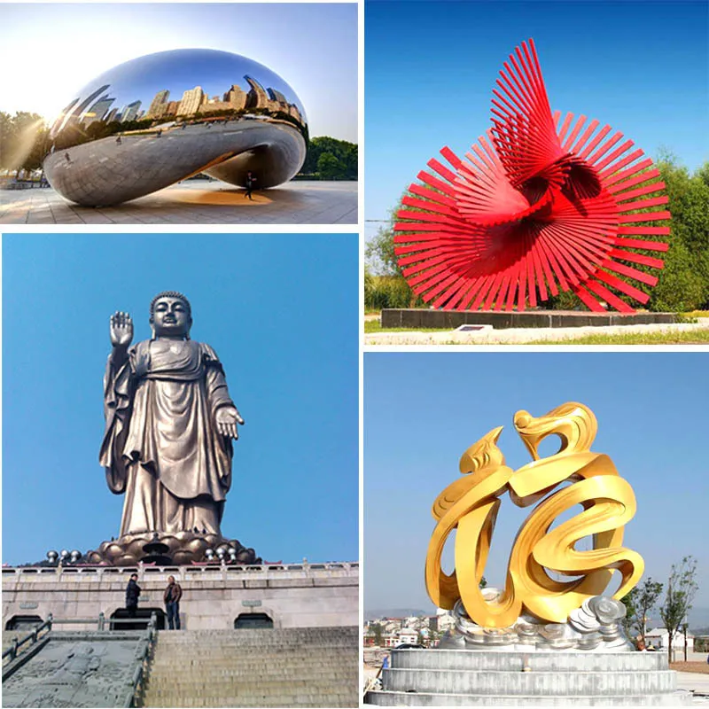 Customized Creative Metal Stainless Steel City Landscape Sculpture