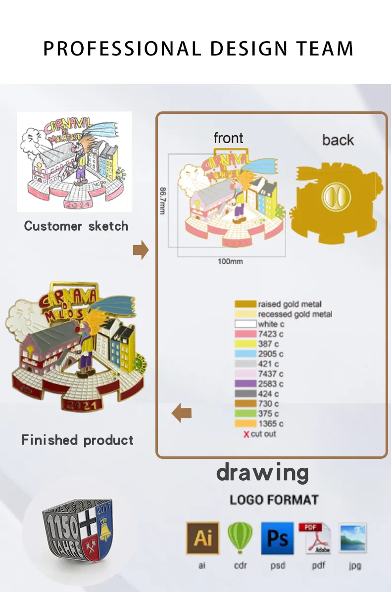 Customized Deaign Folding Epoxy Coated Printed Bag Hanger