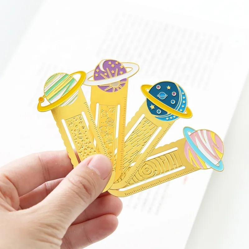 Customized Fashion Square Shape Stainless Steel Metal Bookmark Office Supply