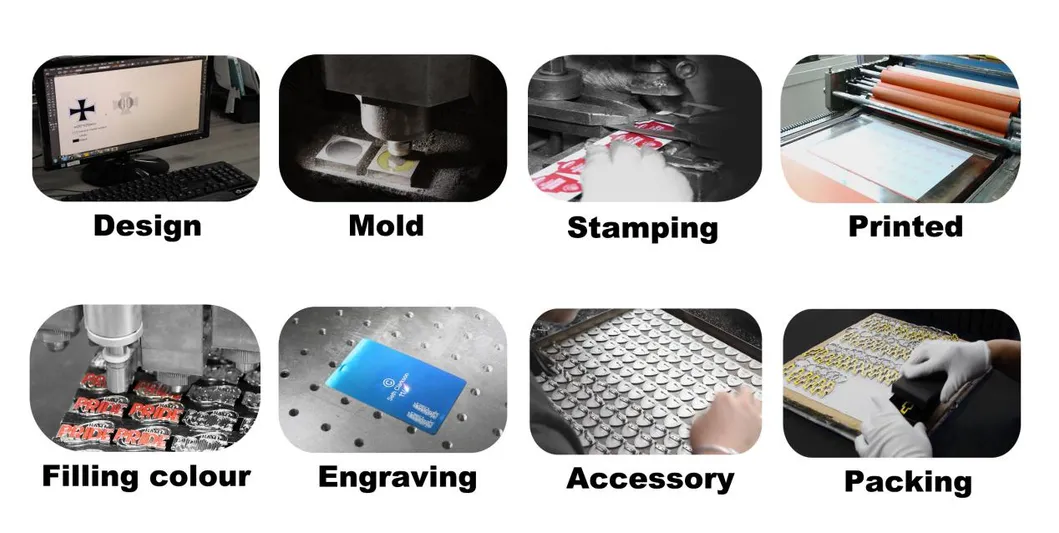 Customized Wholesale Commemorative Lapel Pin 3D Security Badge Zinc Alloy Metal Police Badge