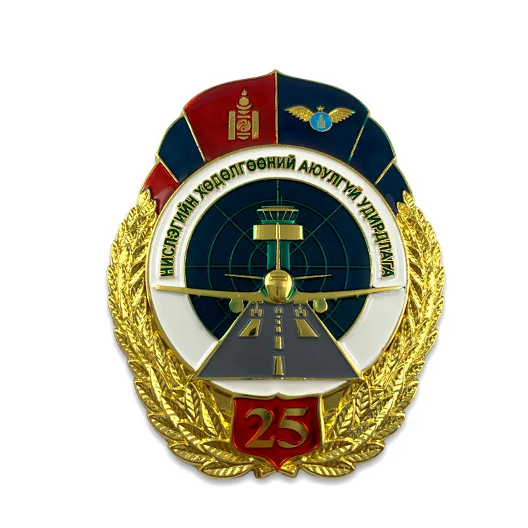 Customized Wholesale Commemorative Lapel Pin 3D Security Badge Zinc Alloy Metal Police Badge
