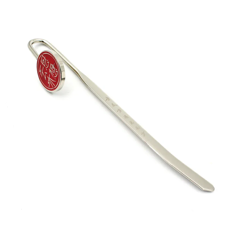 Customized zinc alloy paint colored metal cartoon bookmark