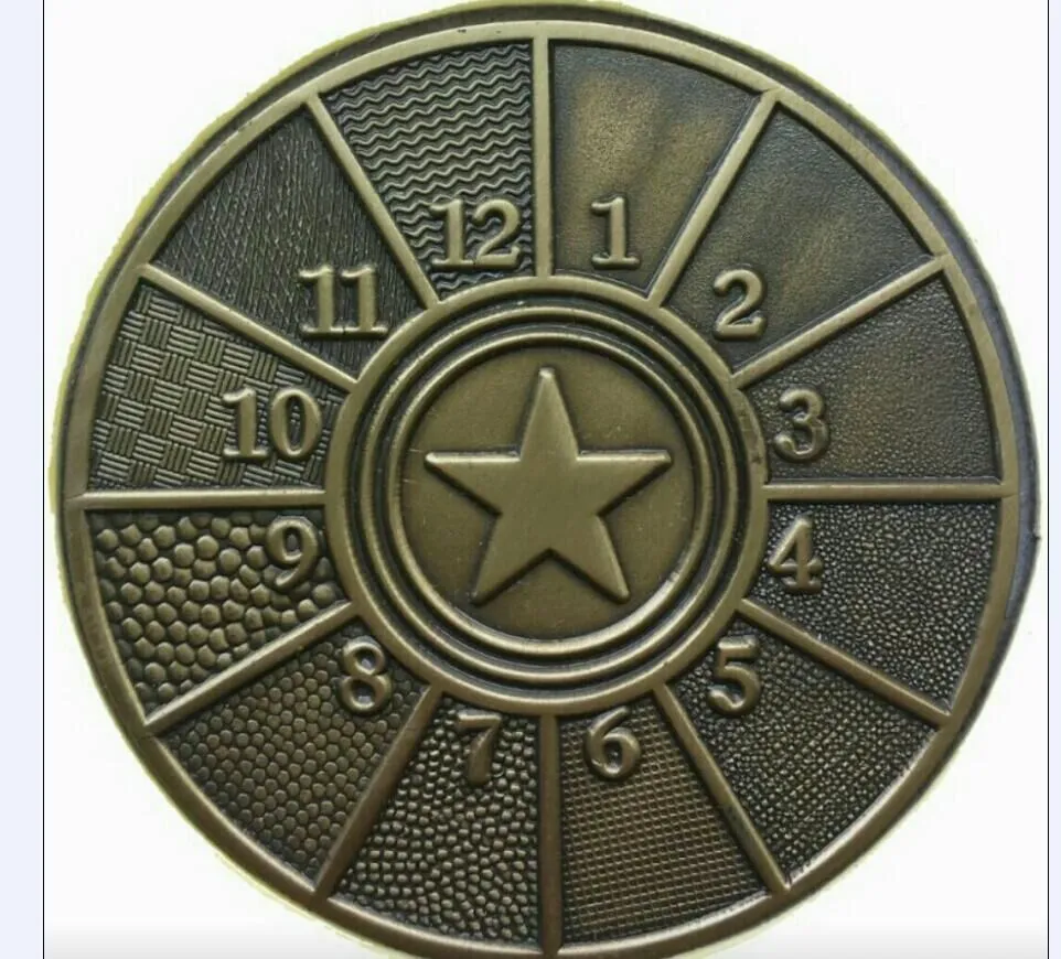 Double Side Antique Sliver Metal Coin for Anniversary Metal Coin